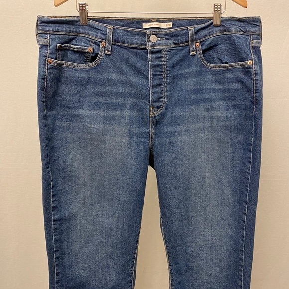 Levi’s 22W Wedgie Skinny Jeans Womens High Rise Stretch Plus Size Button Fly - Picture 5 of 14